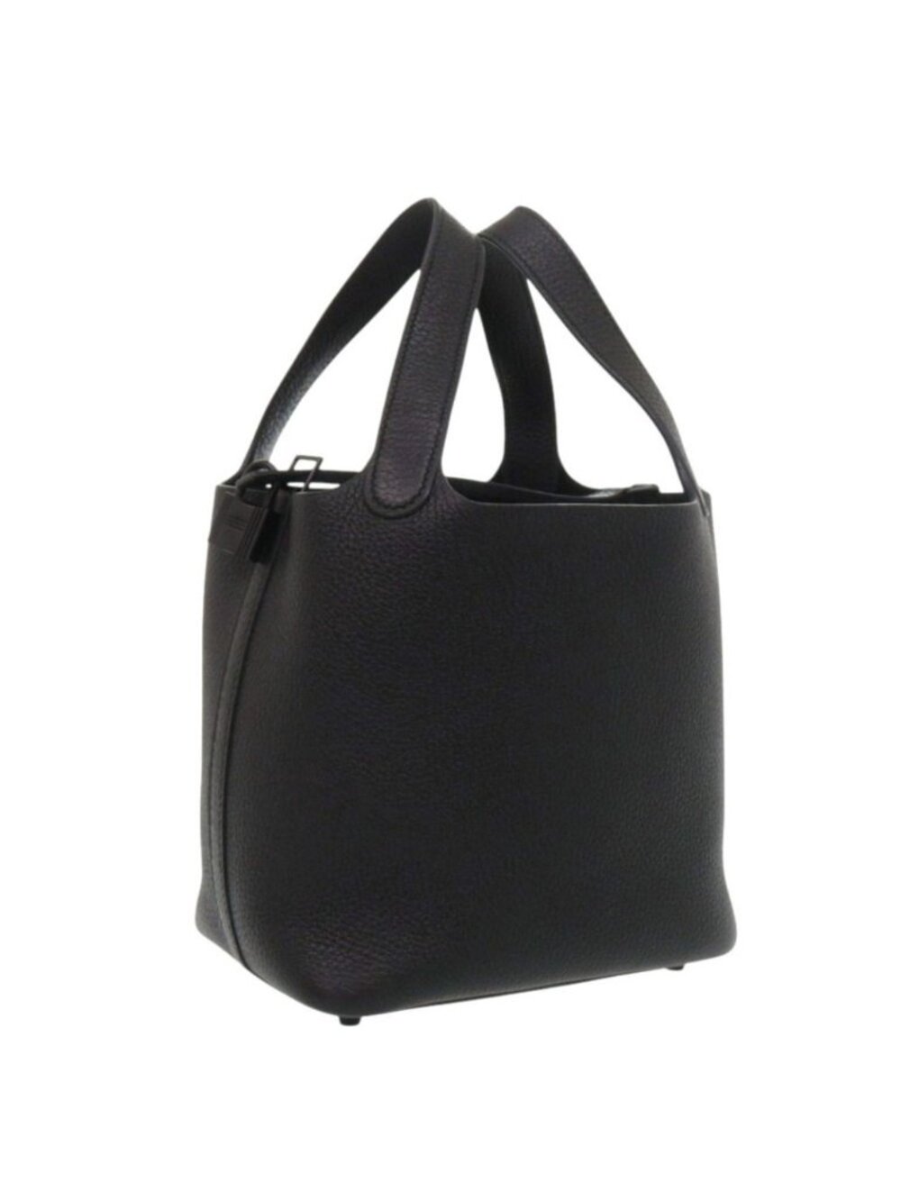 Hermes Picotin Lock PM Monochrome So Black Taurillon Clemence Handbag
